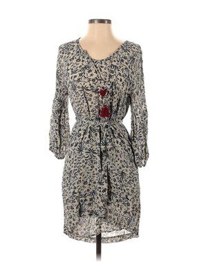 Silk Figue Floral Dress with tassels and slip